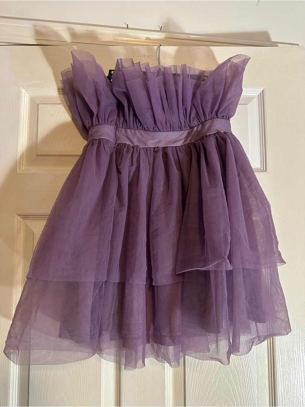 Thirty thirty Purple Layered Tulle Mini Dress
